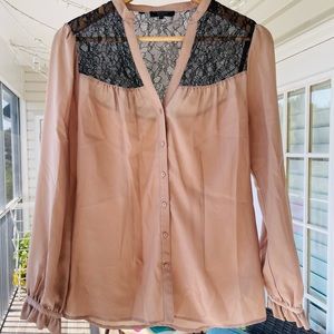 Guess Black lace Top. Worn once.
